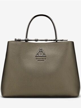 Loungefly Harry Potter Black Gold Pebble Texture Elder Wand Handbag